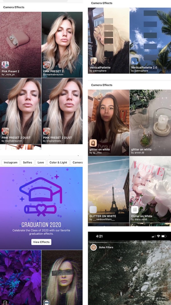 FILTERS FOR INSTAGRAM STORIES